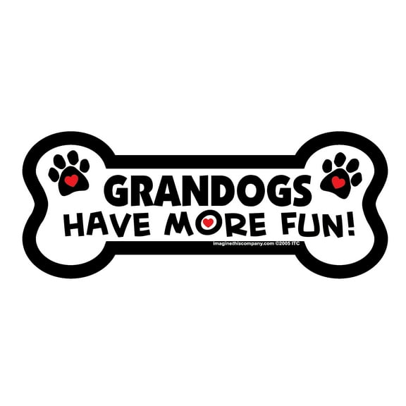 Grandogs Have More Fun Bone Magnet