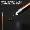 thumbnail image 6 of 2Pcs LED Weeding Tools for Vinyl: Lighted Weeding Pen with Pin & Hook for Removing Tiny Vinyl Paper/Iron Projects Cuts,2 x Vinyl Weeding Tools with Lights 4 x Replacement Crochet Heads,rose gold, 6 of 8