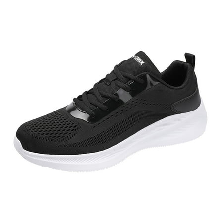

Men Solid Color Mesh Lace Up Casual Shoes Comfortable Breathable Soft Sole