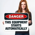 thumbnail image 2 of This Equipment Starts Automatically Sign, OSHA Danger Sign,, 2 of 8