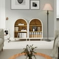 thumbnail image 4 of Display Shelves Arched Small Bookcase,Arched Storage Cabinet,Wooden Modern Arched Top Bookshelf with 3 Shelves,White with Woodgrain Shelves, 3-Tier Storage Shelf for Living Room, Bedroom, Entryway,Wo, 4 of 23