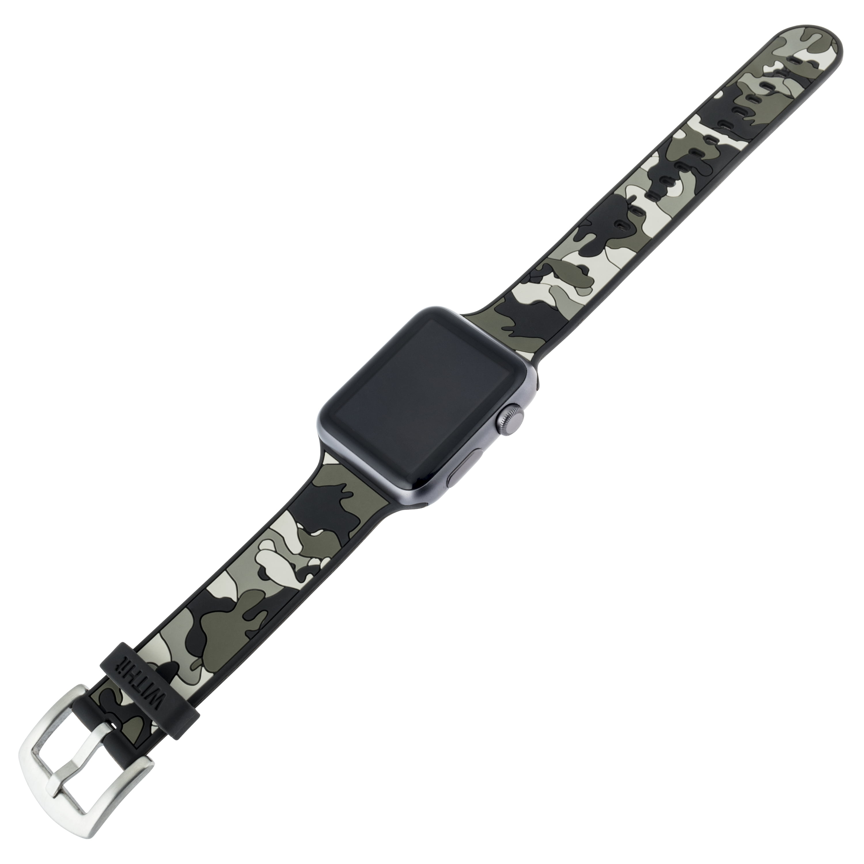 Blackweb Silicone Replacement Band For Apple Watch, 42Mm, Camo Black