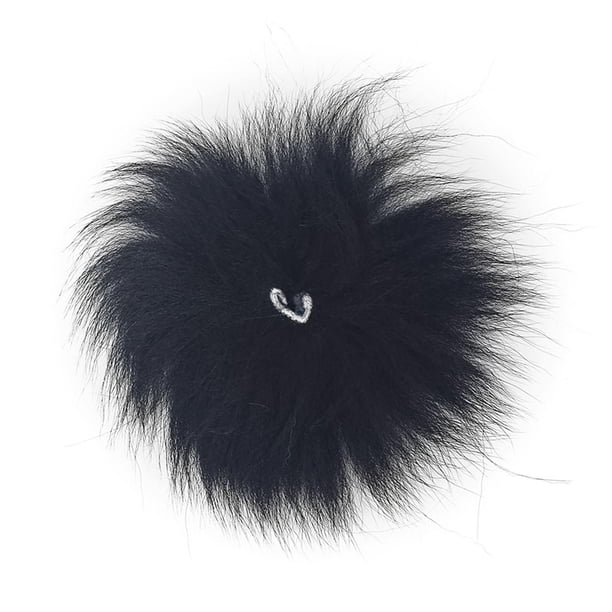 Señuelo ligero de pelo sintético para atar moscas, fibra peluda duradera. Negro