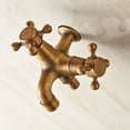 thumbnail image 3 of Grifo de agua de estilo europeo, fregona de doble uso Vintage, grifo para estanque, baño, montaje en pared, jardín al aire libre, grifo de agua de latón Vintage, 3 of 5