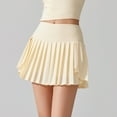 thumbnail image 6 of HZLPFO Womans Skirt Pleated Tennis Skirts for Women High Waist Golf Skirt Tummy Control Athletic Skorts for Pickleball Workout Beige,M, 6 of 7