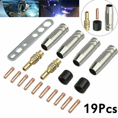 

19Pcs Binzel 15AK Torch Welding Accessories Nozzles Contact Tips for MIG Welder