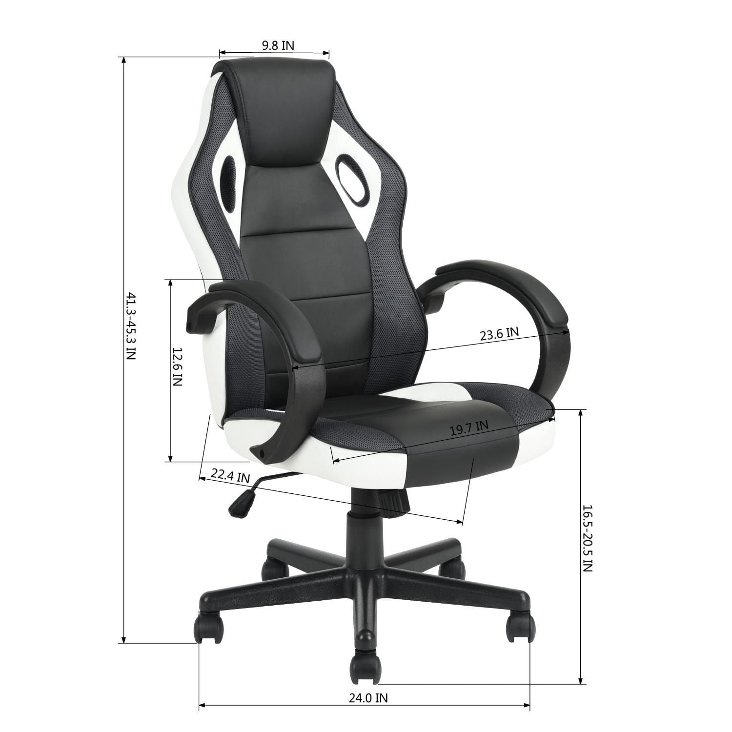 Homylin PU Leather Gaming Chair Desk High Back Swivel Rolling Racing Chairs Executive Desk Chair Adjustable Video Gaming Chairs
