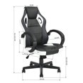 thumbnail image 2 of Homylin PU Leather Gaming Chair Desk High Back Swivel Rolling Racing Chairs Executive Desk Chair Adjustable Video Gaming Chairs, 2 of 9