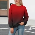 thumbnail image 4 of cocolona Womens Gradient Pullover Sweatshirts Crew Neck Long Sleeve Casual Loose Fall Tops, 4 of 4