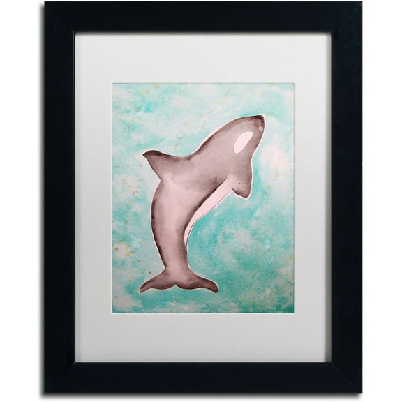 Trademark Fine Art 'The Orca' Canvas Art by Nicole Dietz, White Matte, Black Frame