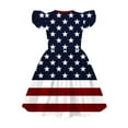 thumbnail image 5 of Moocorvic Girls Toddler Dress 4th of July Kids Dresses Casual Sleeveless Sundress Red White And Blue Print Party Outfits Holiday Clothes, 5 of 5