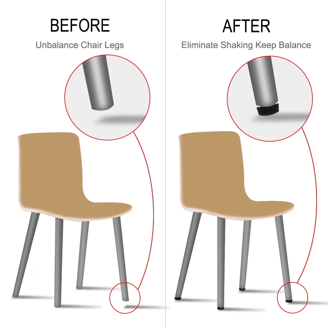 M6 x 10 x 16mm Leveling Feet Adjustable Leveler for Hotel Table Sofa Leg 20pcs 