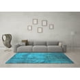thumbnail image 3 of Ahgly Company Indoor Square Oriental Light Blue Industrial Area Rugs, 3' Square, 3 of 4