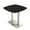 Black Cypress w/Silver Base, variant on 45" Small Arc Boat Bistro Height Table Double Metal Base Bar Table