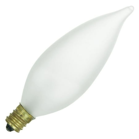 Candelabra Base Frost Type - Sunlite 15 Watt Petite Chandelier , Candelabra Base, Frost