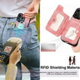 thumbnail image 3 of iPhone 13 Pro Case, Flip Card Holder Wallet, Pink, RFID-Blocking, Wrist Strap, Camera Protector, Leather,  Protective Cover, 360 Degree Rotation Ring & Stand Function, 3 of 15