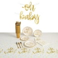 thumbnail image 2 of Fun Express Oh Baby Baby Shower Disposable Tableware Kit for 24 Guests - 228 Pc, 2 of 4