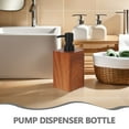thumbnail image 3 of Dispensador de jabón rellenable con bomba, botella de 500 ml con resina de vetas de madera, para loción, champú, jabón de manos, gel de ducha, baño y cocina., 3 of 7