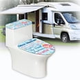 thumbnail image 6 of HELLHERO Toilet Cover Set for Fits All Toilet Shapes Polyester Fabric Soft Machine Washable Stays in Place Stretch Easy to Install Keep Dust Stain Mermaid, 6 of 8
