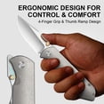 thumbnail image 6 of Kizer Harpoon Fold Folding Pocket Knife Elmax Blade Titanium Handle Ki4784A1, 6 of 8