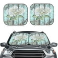 thumbnail image 2 of Haiem Vintage Rose1 Car Windshield Sun Shade (2 Pieces) Foldable Windshield Sun Shade Car Accessories for Truck SUV Pickup-Small, 2 of 7