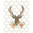 thumbnail image 2 of Robinson, Tamara 26x32 White Modern Wood Framed Museum Art Print Titled - Deer Flowers I, 2 of 4
