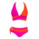 thumbnail image 5 of MKLEKYY Trajes De Baño Women High Waisted Bikini Sets Swimsuits Color Block Two Piece Drawstring Bathing Suit, 5 of 6