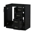 thumbnail image 3 of (Only Cabinet) Modern Bathroom Vanity Set without Sink Top, Large Storage Cabinet with 1Big and 2 Small Slides Drawers, Black, 3 of 5