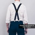 thumbnail image 5 of Mens Suspenders X-Back 2" Wide Adjustable Solid Straight Heavy Duty Clip Suspenders for Men, 5 of 8