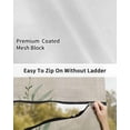 thumbnail image 6 of 4th of July RV Awning Sun Shade Screen 9'X7' Roses Mesh Sunscreen Star Stripes Leaves Beige Awning Shade Screen with Zipper UV Blocker Completed Kits Outdoor Canopy for RV Motorhome Camper Travel, 6 of 7