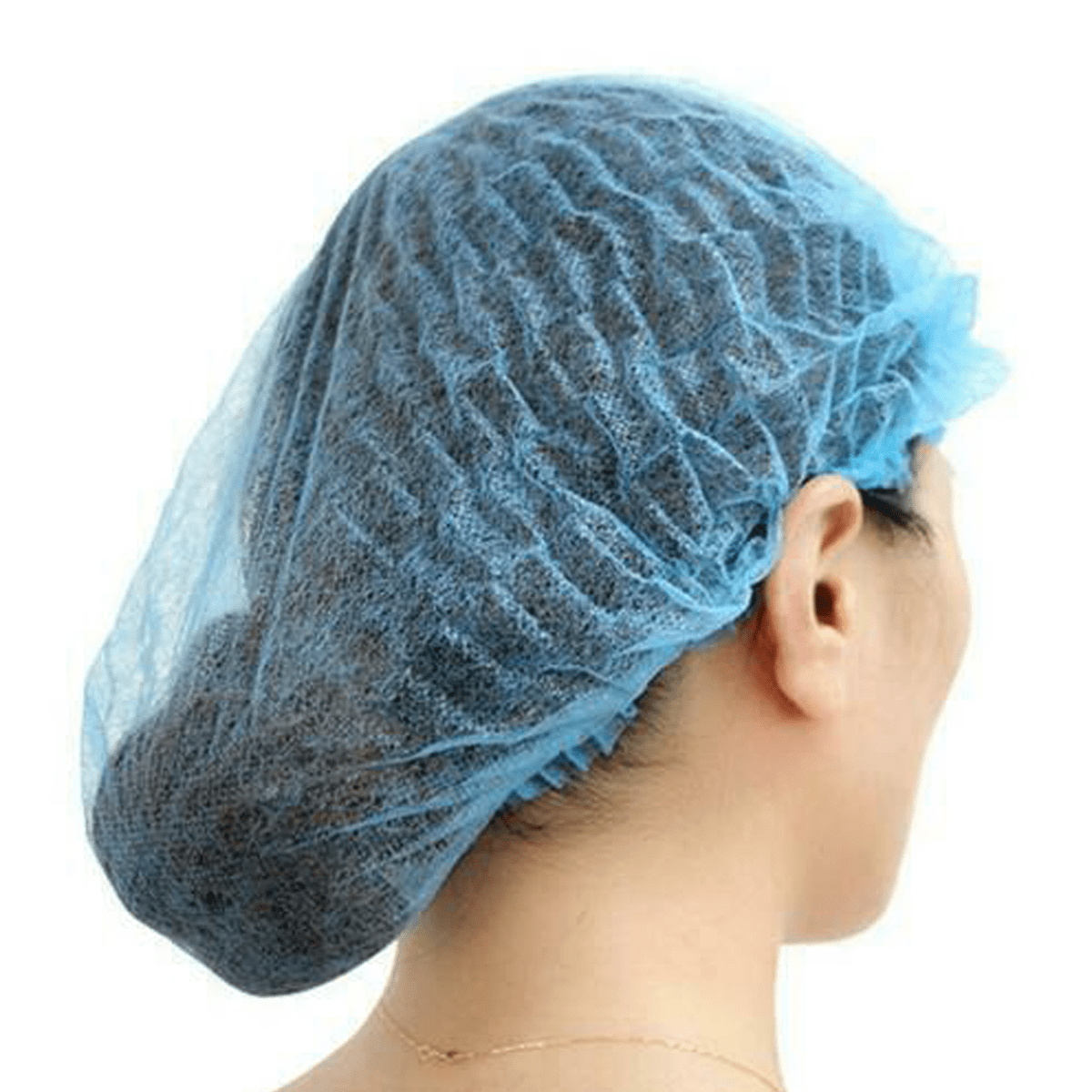 50 x Blue Mesh Hair Mob Cap Nets One Size