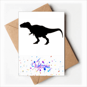 dinosaur bs curly outline Welcome Back Greeting Cards Envelopes Blank