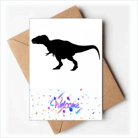 dinosaur bs curly outline Welcome Back Greeting Cards Envelopes Blank