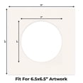 thumbnail image 2 of Silver Mist Picture Frame Mat for 11x11 Frames - Circle Opening for 7x7 Photos - 25 Mats, 2 of 7