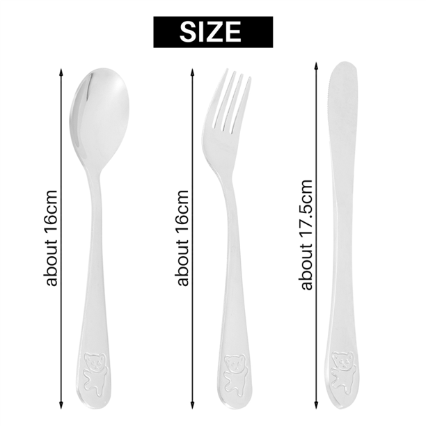 9 Pieces Kids Silverware Set Children's Safe Stainless Steel Utensil