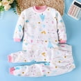 thumbnail image 2 of CAUYDY 12M 18M 24M Toddler Boys Pajamas Baby Clothes Newborn Sleepers Fall Winter Long Sleeve Tee Shirt and Elastic Pants Cute Set Infant Outfits for Boy Sizes 1-2 Years,Pink, 2 of 6