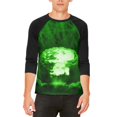 thumbnail image 1 of Gamma Radiation Atomic Explosion Mens Raglan T Shirt White-Black X-LG, 1 of 2