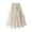 Beige, variant on Women's Fashion Casual Heavy Industry Nail Bead Petal Mesh Skirt High Waist Mid Length Skirt Midi Skirts for Women High Waist One Size