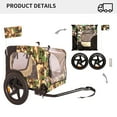 thumbnail image 6 of Pefilos 42" Outdoor Dog Bike Trailer for Dogs 88lb Weight Capacity, Heavy Duty Pet Stroller Bicycle Carrier, Suspension, Visibility Flag, Camouflage, 6 of 23