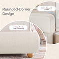 thumbnail image 4 of Brafabhome Queen Size Bed Frame with Round Corner Headboard, Soft Boucle Cloud Upholstered Fluffy Platform Bed with Bump-Proof Edge Footboard for Adults, No Box Spring Needed | Beige, 4 of 9