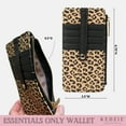 thumbnail image 5 of Kedzie Essentials Only Zippered Wallet Vegan Leather Card Holder Exterior ID Window, Black (Women's), 5 of 10