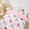 thumbnail image 3 of Homewish Kawaii Dachshund Animal Twin Duvet Cover,Pink Dog Paw Print Twin Bedding,Pink Reversible,2pcs,1 Duvet Cover and 1 Pillowcase, 3 of 6
