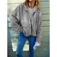 thumbnail image 1 of REDHOTYPE Women's Button Long Sleeve Brushed Jacket Coats with Pockets, 1 of 1