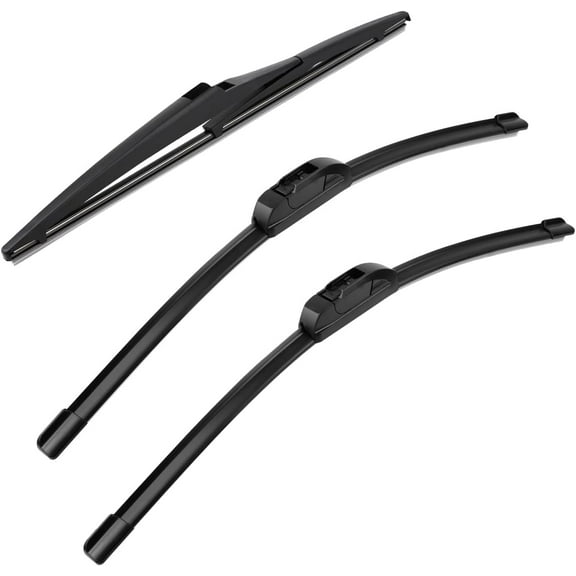 26" 20" 12" Original Equipment Front and Rear Windshield Wiper Fit for 2008-2019 Toyota Highlander/2011-2021 Lexus GX460 J/U Hook (Set of 3)