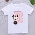 thumbnail image 3 of Camisetas de algodón para niños de Minnie, combinación de letras de la A a la Z, ropa de dibujos animados de Disney Kawaii, camisetas casuales para niños y niñas, 3 of 5