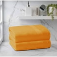 thumbnail image 3 of MALLONI HOME Premium Cotton Oversized 2 Pack Bath Sheet 35x70 - 100% Pure Cotton - Ideal for Everyday use - Ultra Soft & Highly Absorbent - Machine Washable - Mustard Yellow, 3 of 7