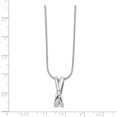 thumbnail image 3 of SS White Ice .03ct. Diamond Crossover Necklace 18 Inch, 3 of 3
