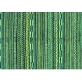 thumbnail image 1 of Ahgly Company Machine Washable Indoor Rectangle Oriental Turquoise Blue Modern Area Rugs, 4' x 6', 1 of 4