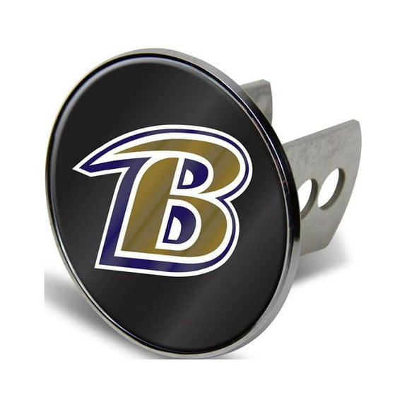 Baltimore-Football-Raven's Heavy Duty Chrome Trailer Hitch Cover with Laser Cut Logo