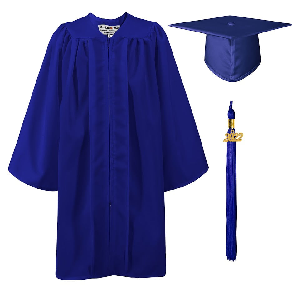 GraduationRoyal Unisex Adult Matte Graduation Gown Cap Tassel with Year Charm for High School and College Bachelor 